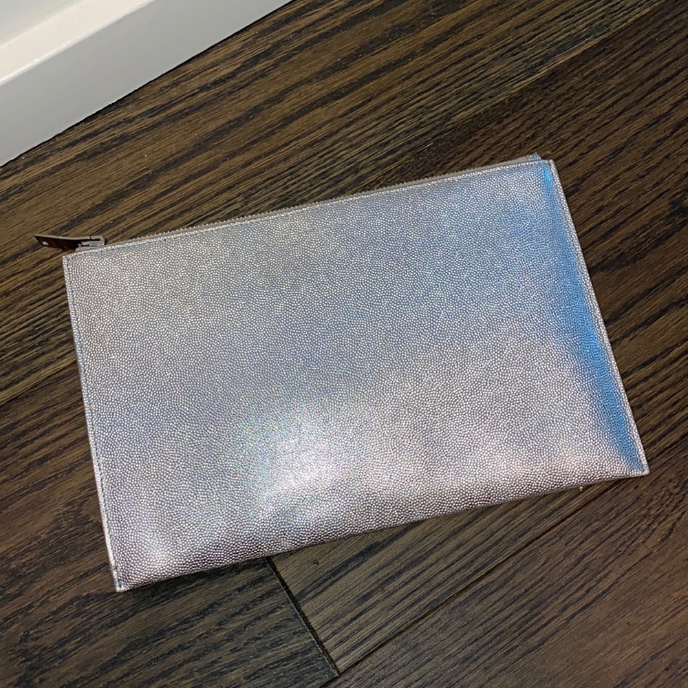 Saint Laurent Silver Clutch